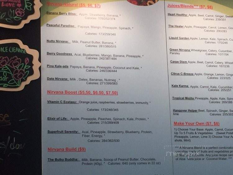 Liquid Nirvana - Avon, CT menu_pic