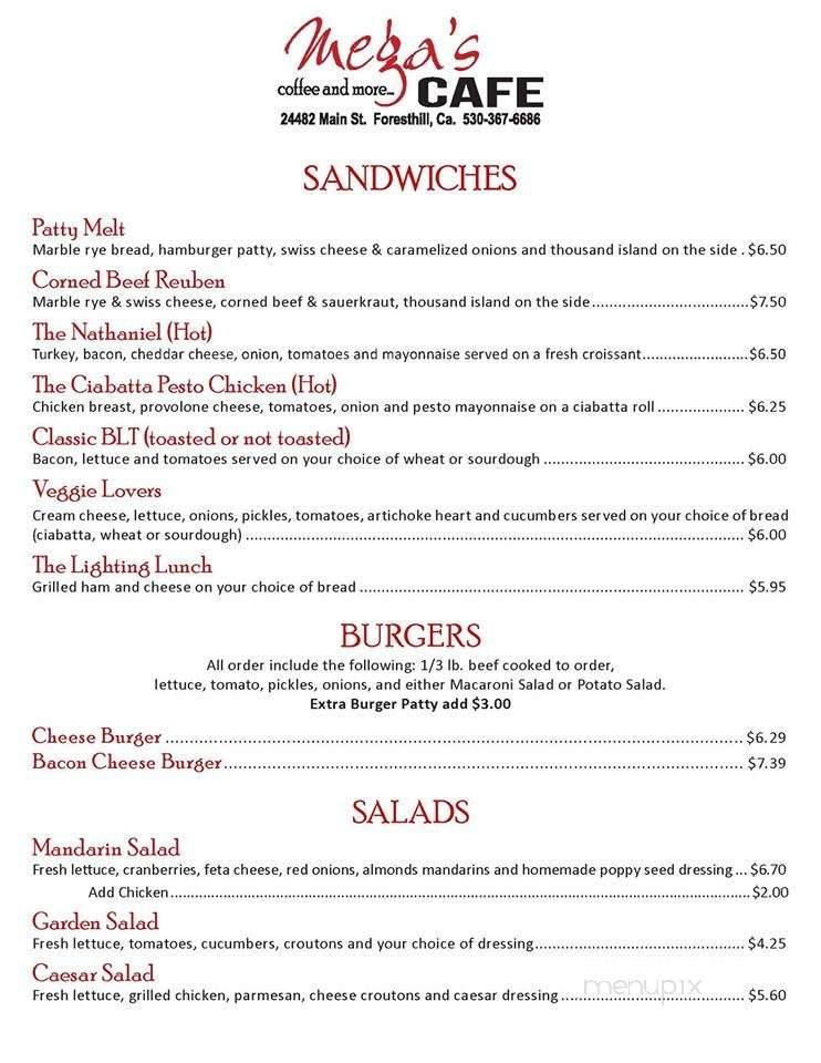 /28896736/Megas-Cafe-Menu-Foresthill-CA - Foresthill, CA