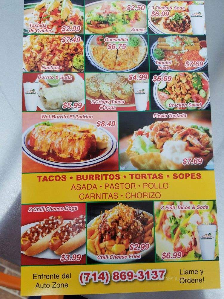 Casa Fresh Mexican Grill - Fullerton, CA menu_pic