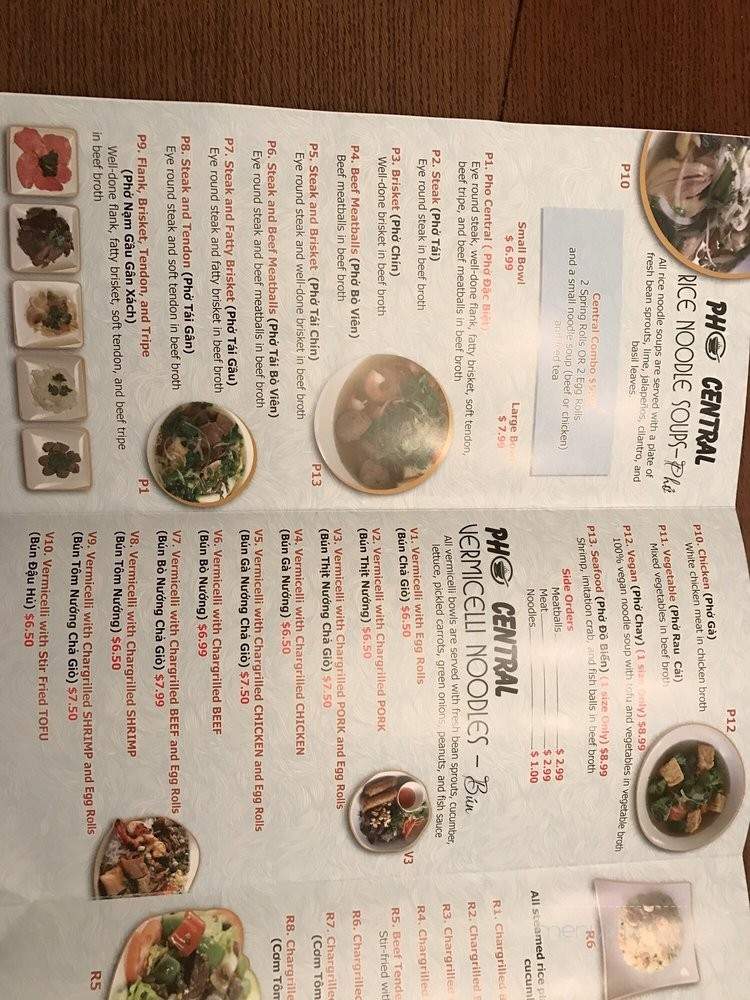 Pho Central - Deer Park, TX menu_pic