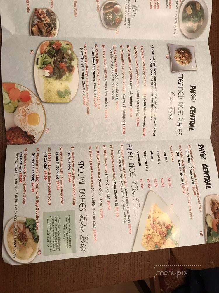 Pho Central - Deer Park, TX menu_pic
