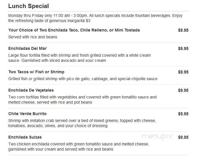 Santiago's Grill & Seafood - Bakersfield, CA menu_pic