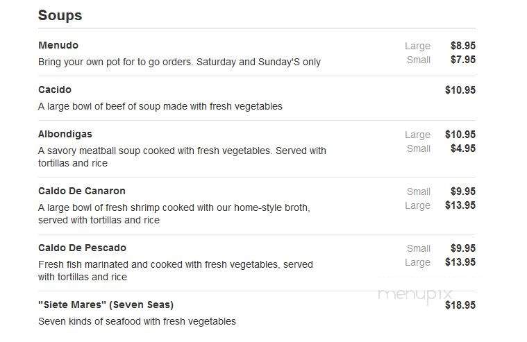 Santiago's Grill & Seafood - Bakersfield, CA menu_pic