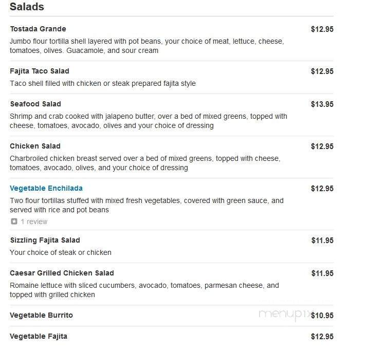 Santiago's Grill & Seafood - Bakersfield, CA menu_pic