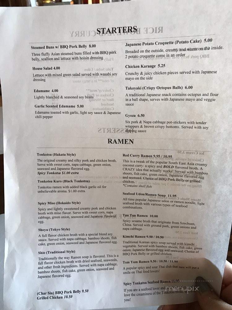 Ichiro Ramen Shop - Dallas, TX menu_pic