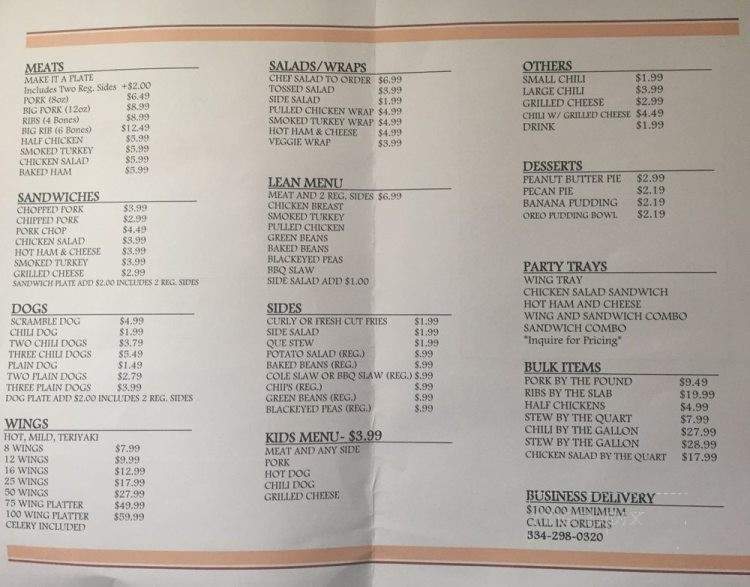 Smokems BBQ - Phenix City, AL menu_pic