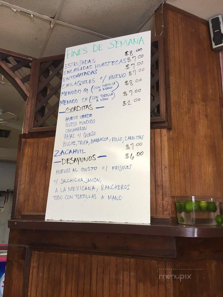Las Huastecas 2 - Dallas, TX menu_pic
