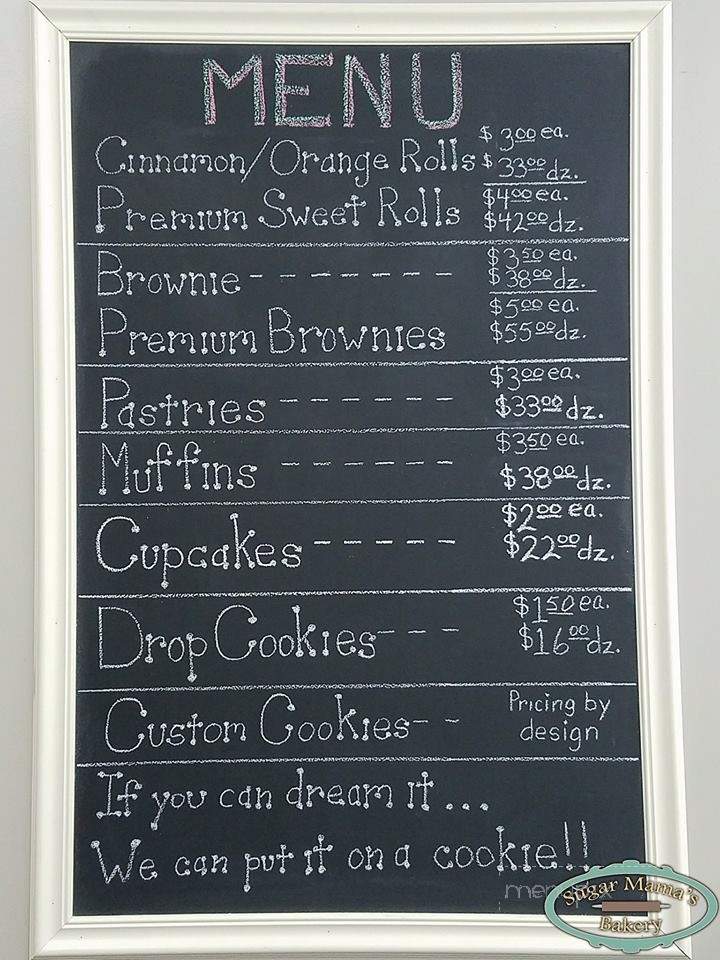 Sugar Mama's Bakery - Huntington, IN menu_pic