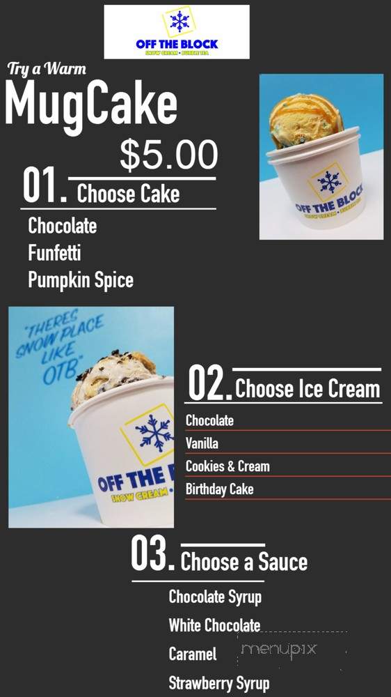 Off The Block - Capitola, CA menu_pic