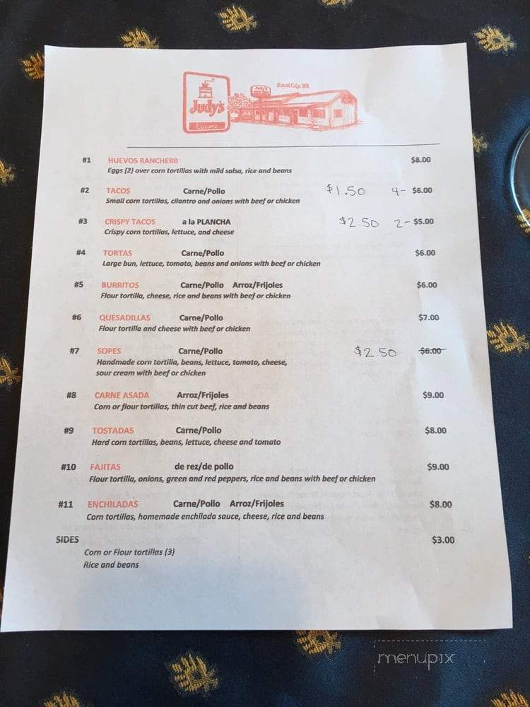 Judy's - Royal City, WA menu_pic