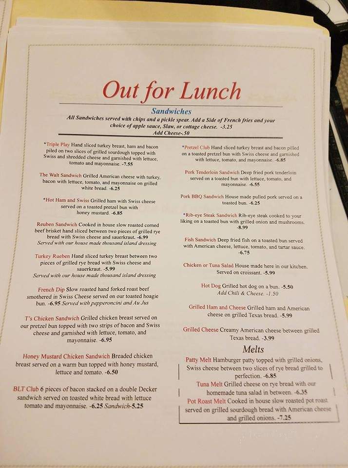 Mama T's Diner - La Porte, IN menu_pic