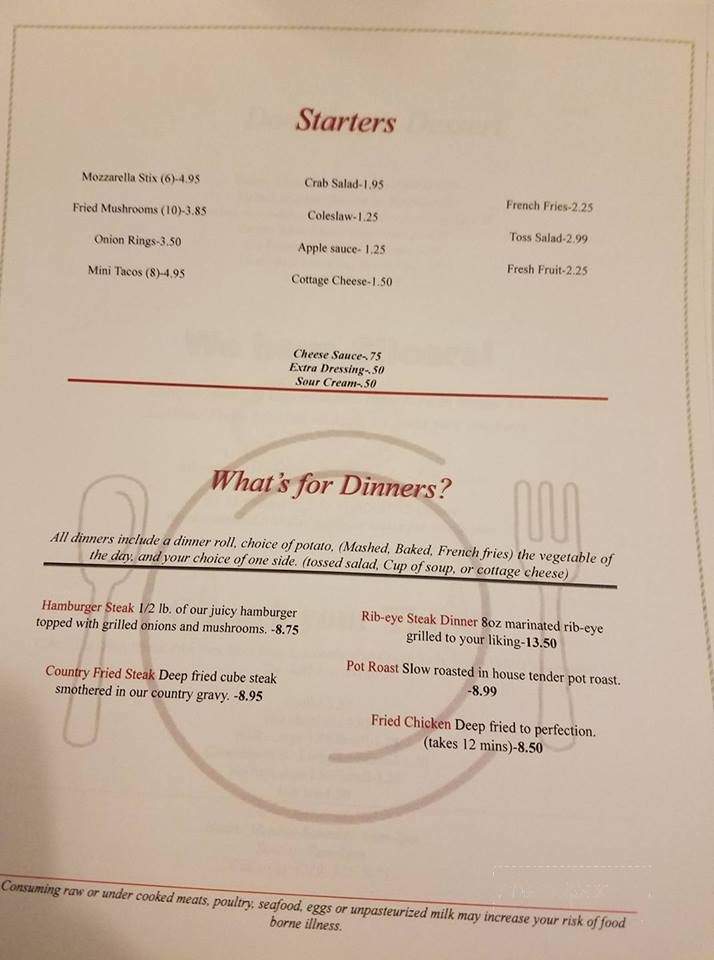 Mama T's Diner - La Porte, IN menu_pic