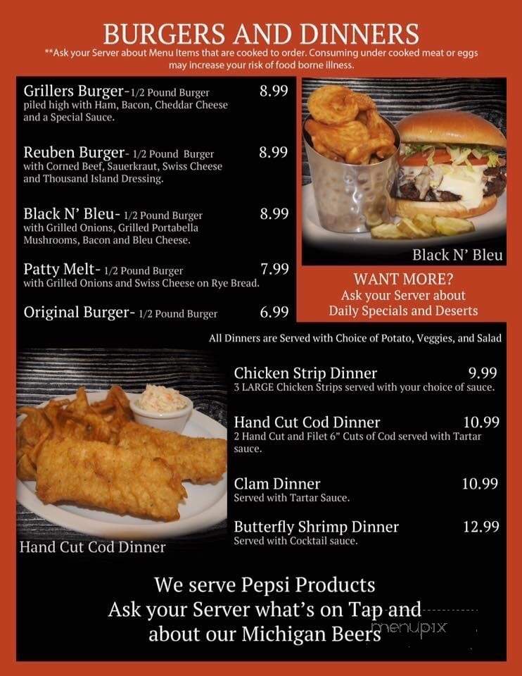 Grillers - Lake City, MI menu_pic
