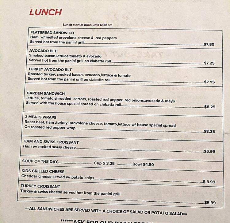 Highland Espresso Bar - Madison, WI menu_pic