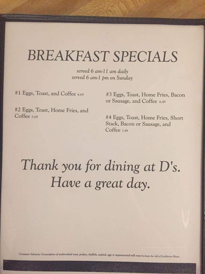 D's Diner - Wilkes-Barre, PA menu_pic