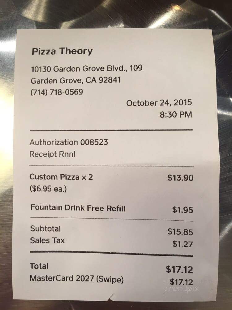 Pizza Theory - Garden Grove, CA menu_pic