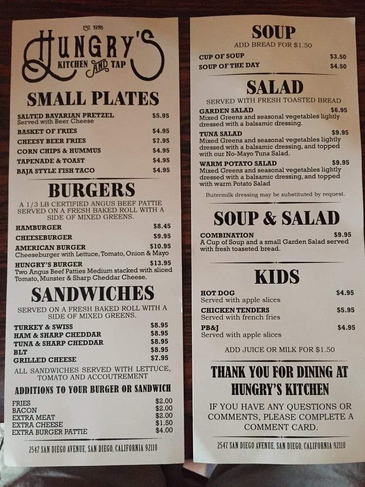 /28915170/Hungrys-Kitchen-and-Tap-San-Diego-CA - San Diego, CA
