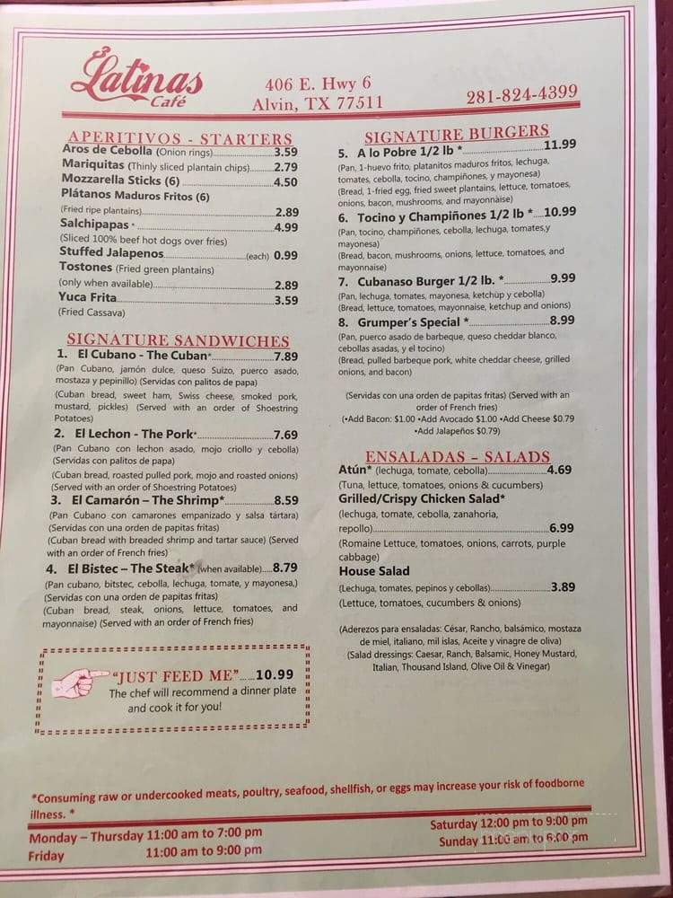 3 Latinas Cafe - Alvin, TX menu_pic
