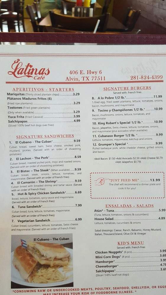 3 Latinas Cafe - Alvin, TX menu_pic