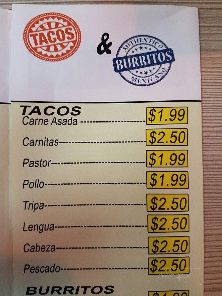 Mama Cielo - Guadalupe, AZ menu_pic