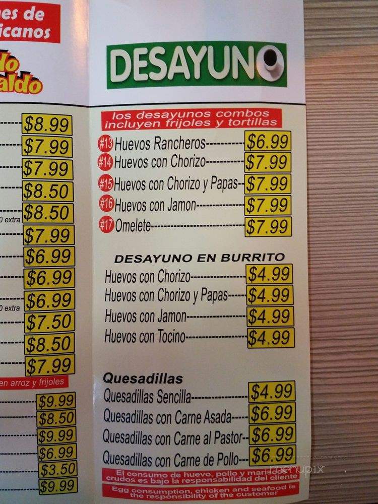 Mama Cielo - Guadalupe, AZ menu_pic