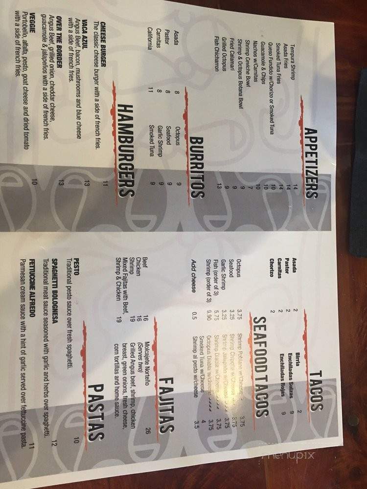 Serrano's Street Tacos & Bar - San Diego, CA menu_pic