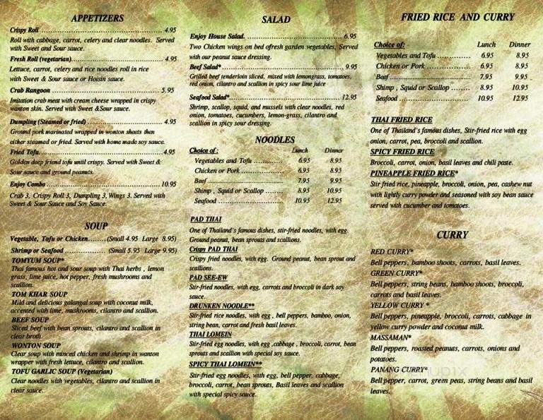 Enjoy Thai Cuisine - Peculiar, MO menu_pic