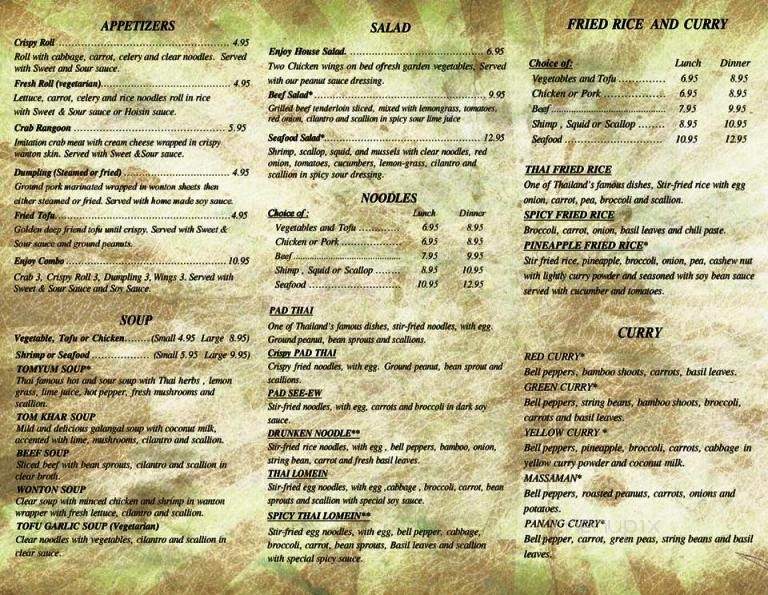 /28918470/Enjoy-Thai-Cuisine-Menu-Peculiar-MO - Peculiar, MO