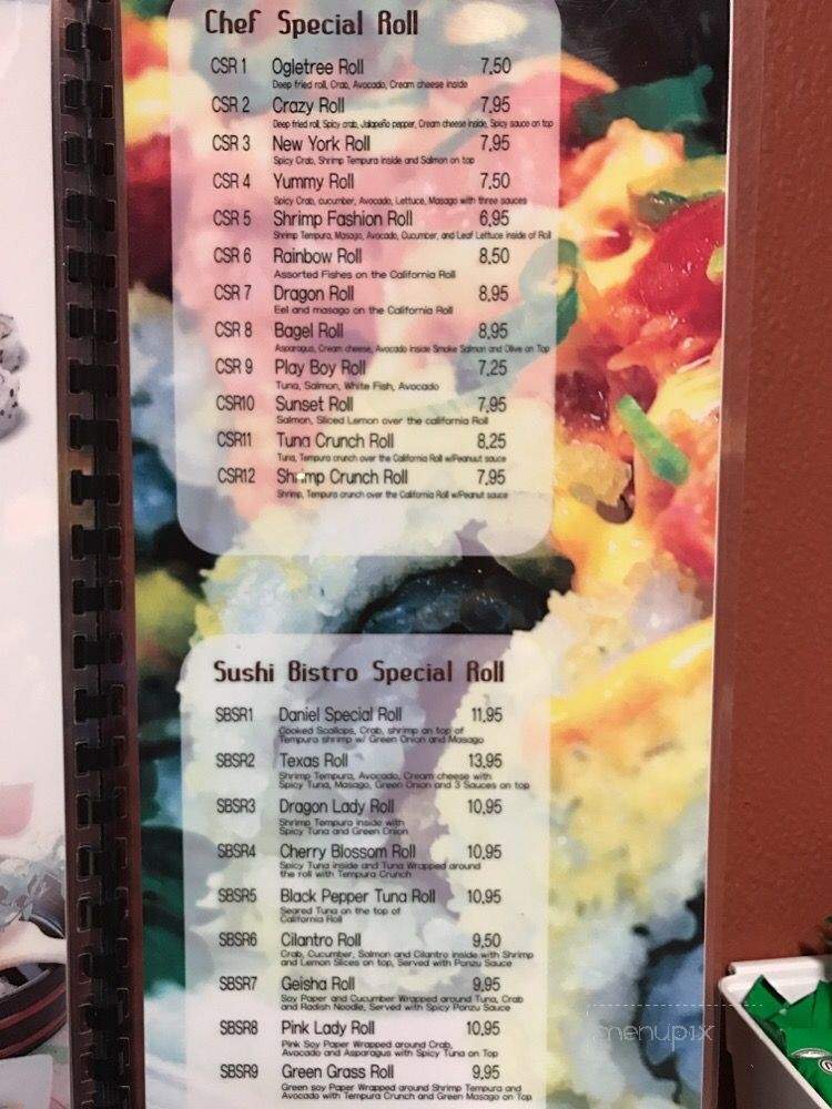 Sushi Bistro - Auburn, AL menu_pic