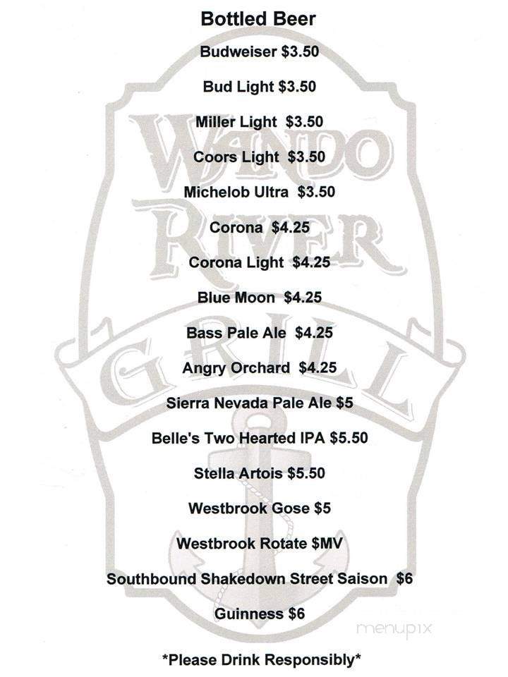 Wando River Grill - Mount Pleasant, SC menu_pic