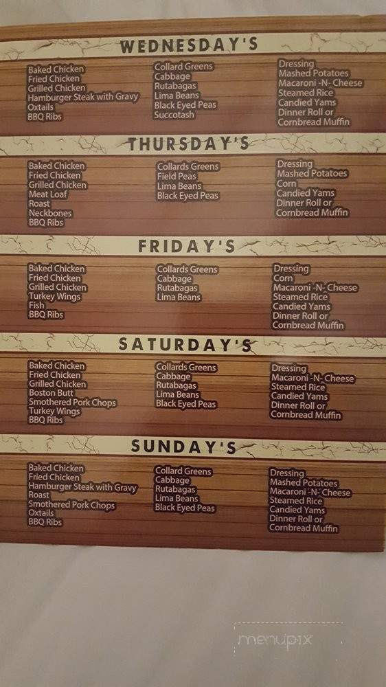 Granny's Southern Cooking - Opelika, AL menu_pic