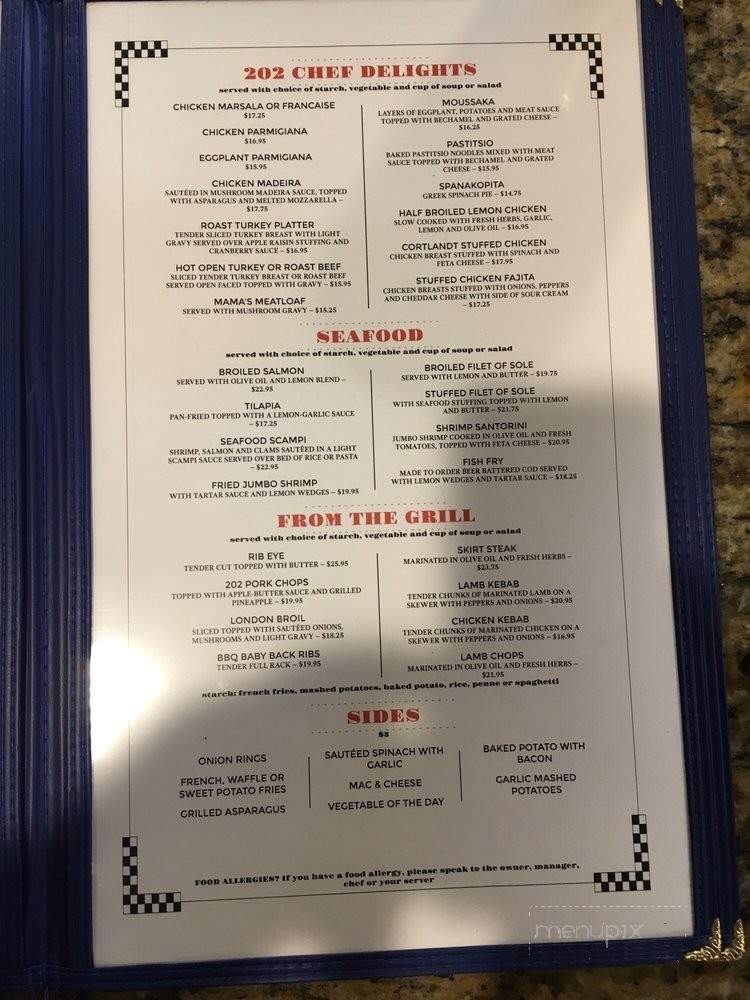 202 Diner - Cortlandt, NY menu_pic