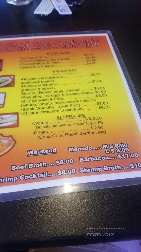Los Perez - Fort Worth, TX menu_pic