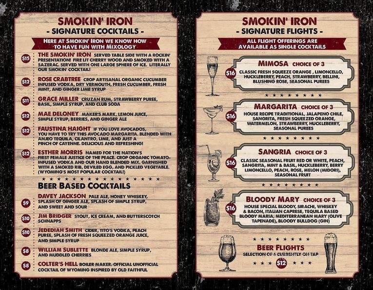 Smokin' Iron - Jackson, WY menu_pic