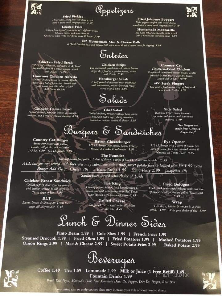 Country Cat Cafe & Sweet Shop - Mena, AR menu_pic