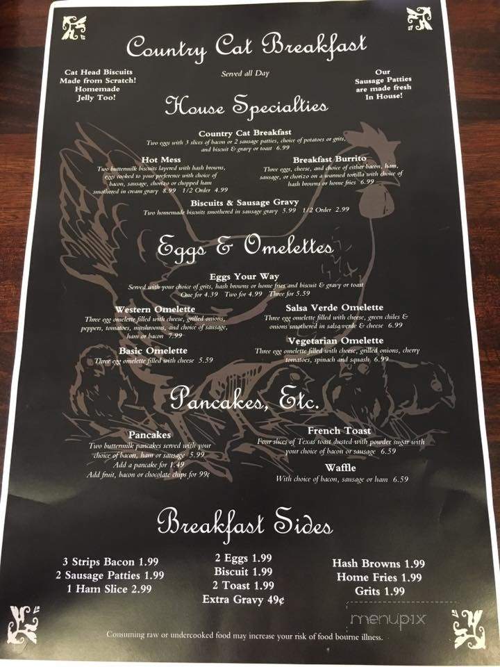 Country Cat Cafe & Sweet Shop - Mena, AR menu_pic