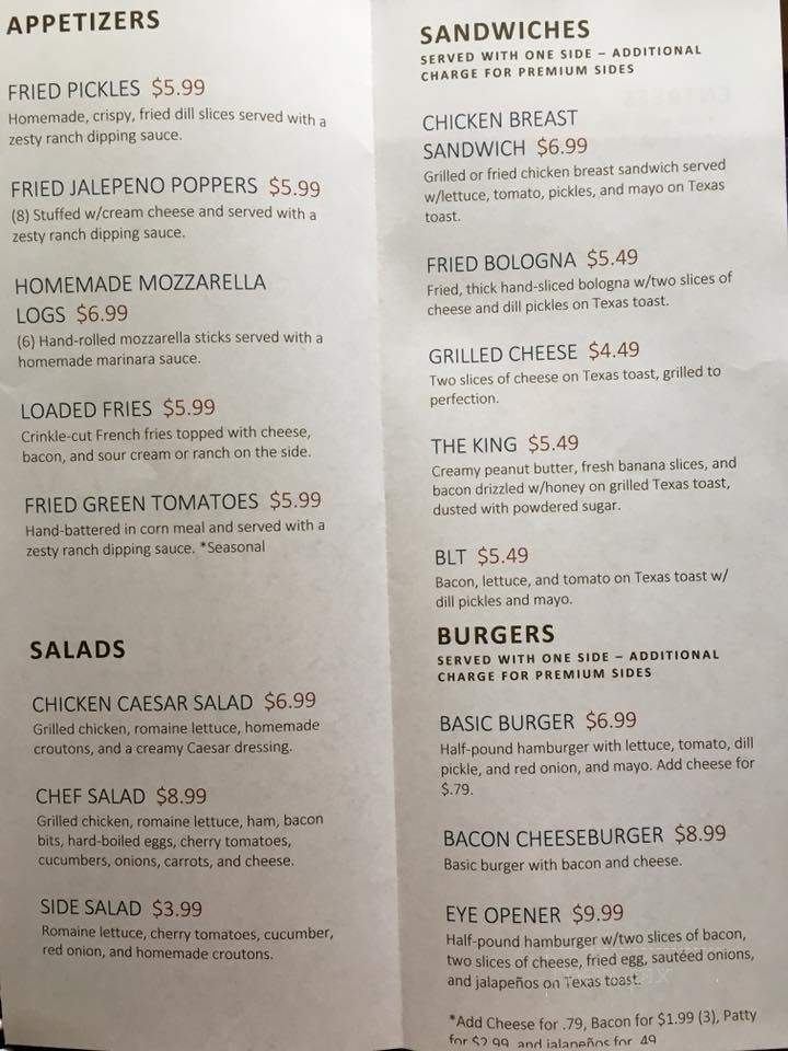 Country Cat Cafe & Sweet Shop - Mena, AR menu_pic