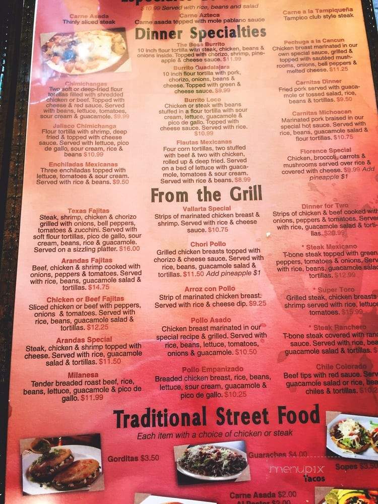 Taqueria Arandas - Florence, KY menu_pic