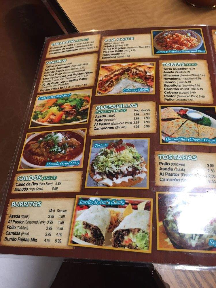 La Superior - Morristown, TN menu_pic