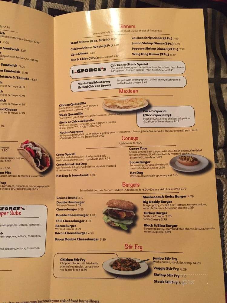 L George's Coney Island - Southfield, MI menu_pic
