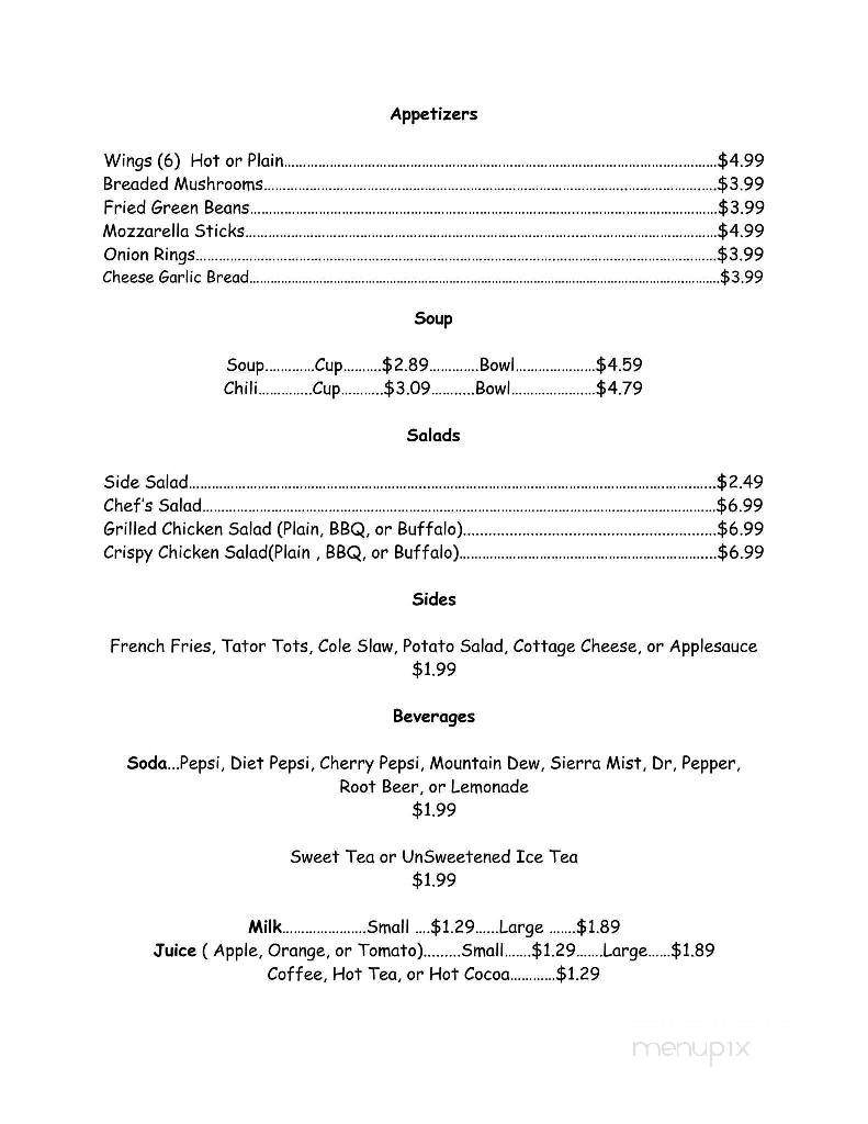 Main Street Diner - Clifton, IL menu_pic