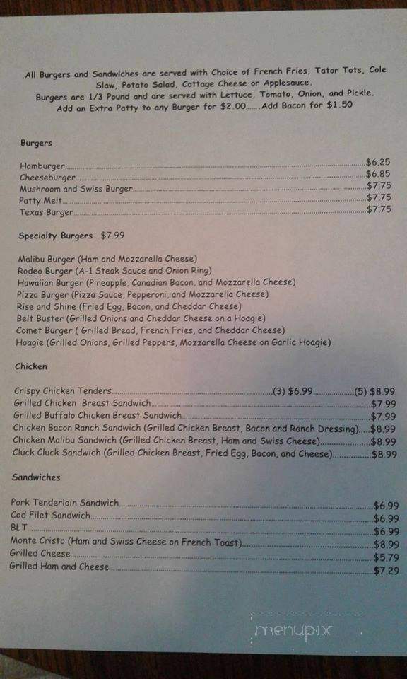 Main Street Diner - Clifton, IL menu_pic