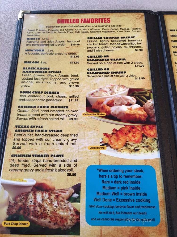 Roth's Seafood & Steakhouse - Wills Point, TX menu_pic