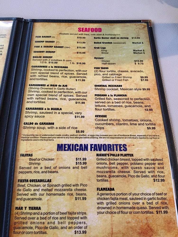 Roth's Seafood & Steakhouse - Wills Point, TX menu_pic