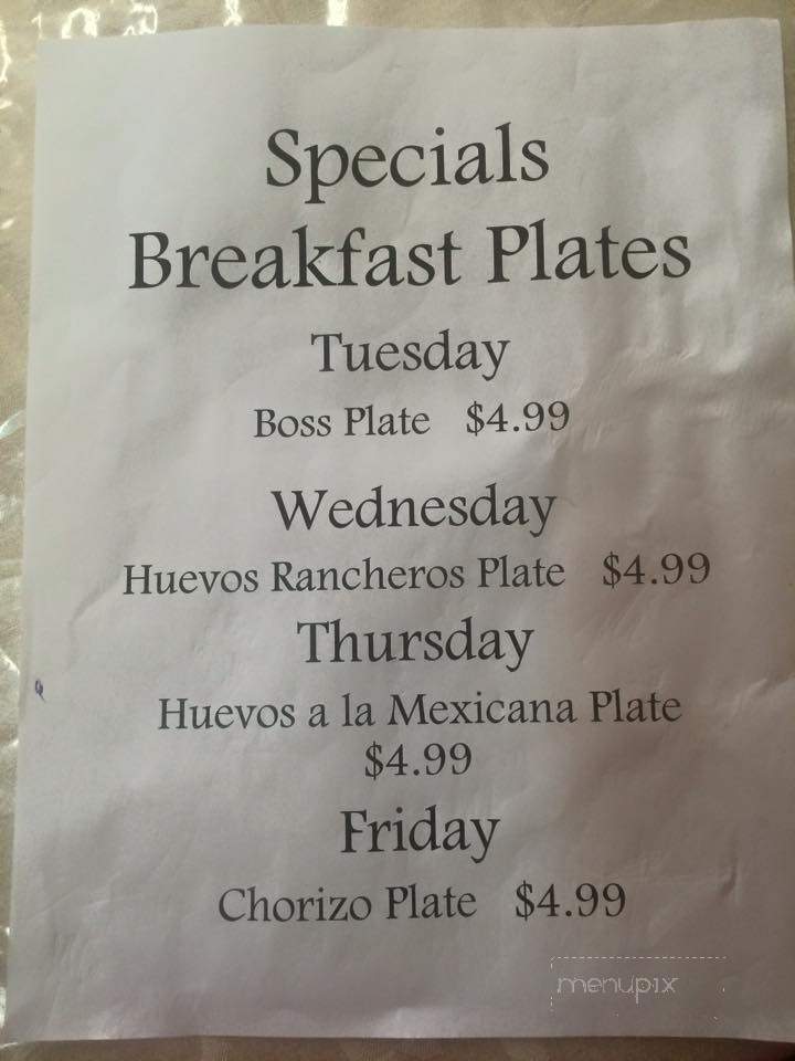 Rositas Restaurante - Lockhart, TX menu_pic
