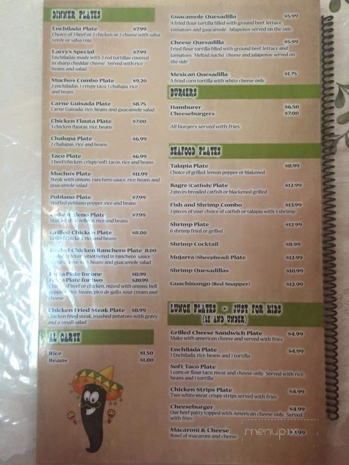 Rositas Restaurante - Lockhart, TX menu_pic