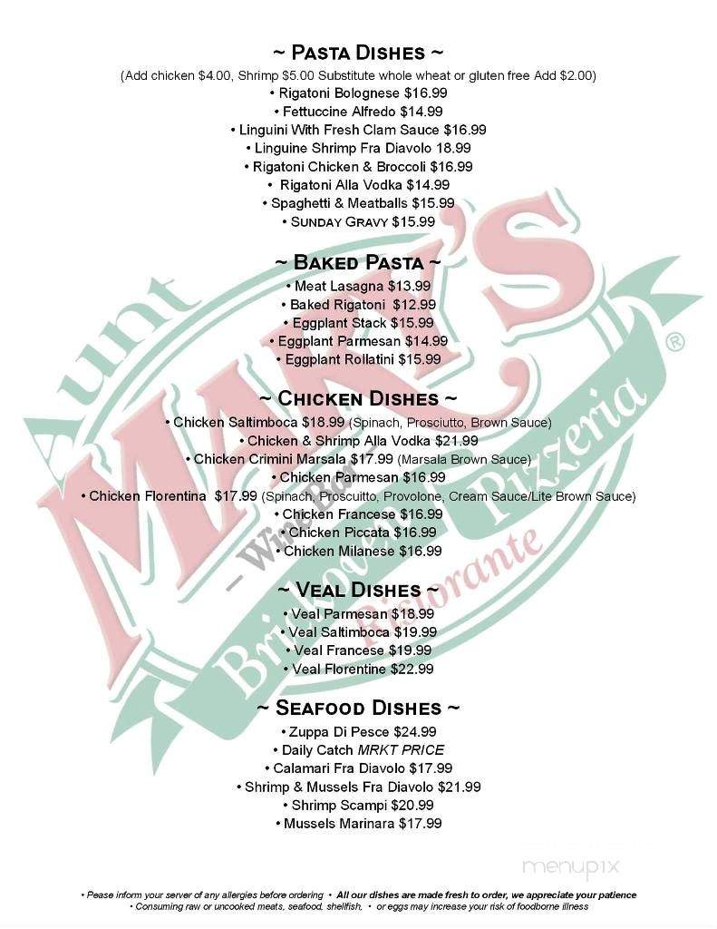 Aunt Mary's Brickoven Pizzeria - Port St Lucie, FL menu_pic