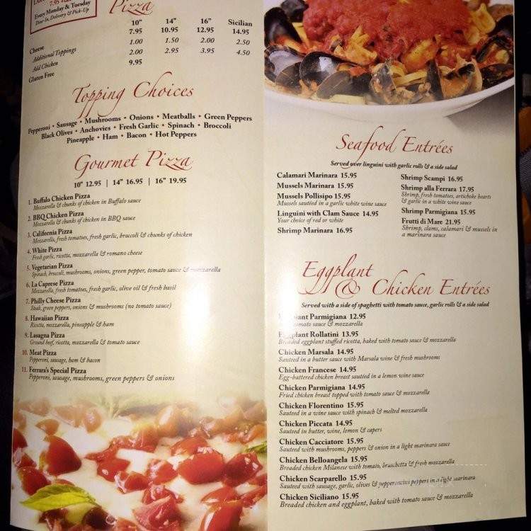 Ferrara Pizza & Pasta - Clyde, NC menu_pic