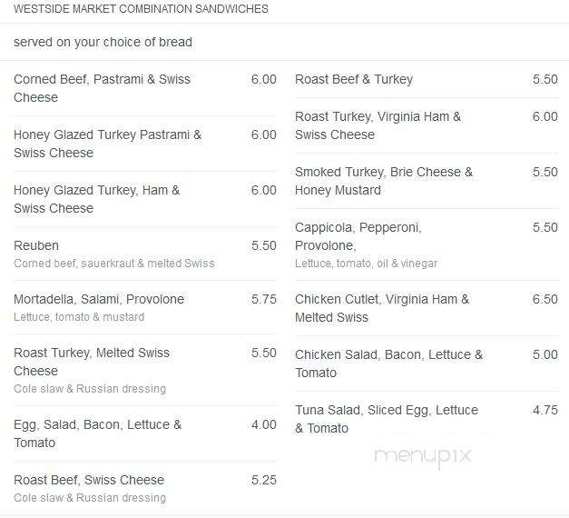 West Side Market Place - New York, NY menu_pic