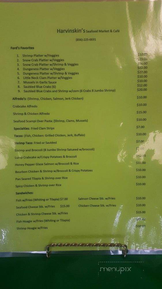 Harvinskins Seafood Market & Cafe - Camden, NJ menu_pic